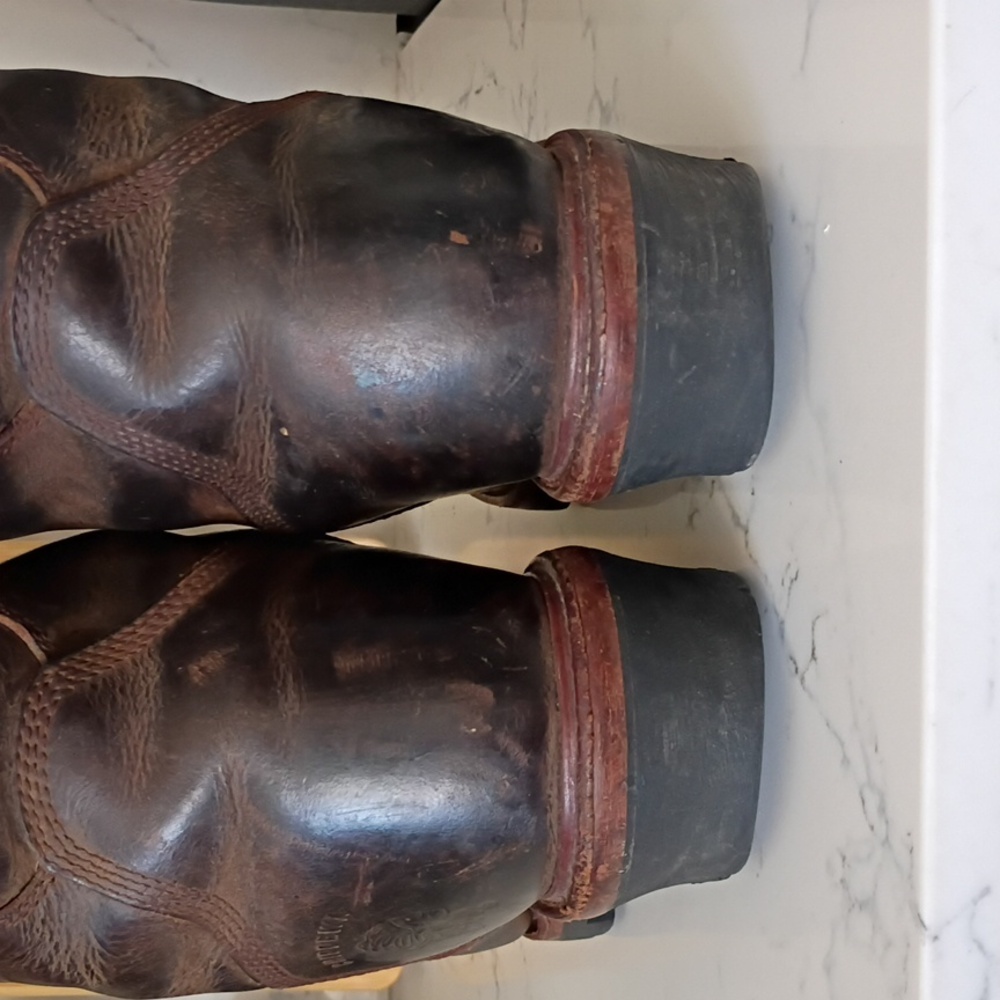 Chippewa Brown Leather Steel Toe Waterproof Work Boots - Picture 8 of 14